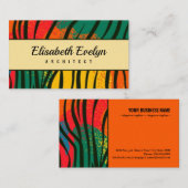 Afrikaanse weefsels en dierlijke huid visitekaartje (Voorkant / Achterkant)