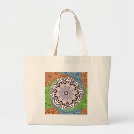 Afrikaanse Wervelende Kunstprint Grote Tote Bag (Voorkant)