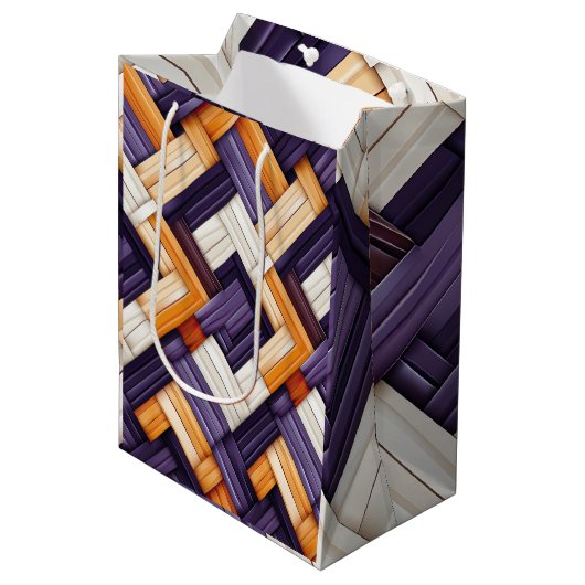 afrikaanse weven mand gelukzaligheid medium cadeauzakje (Voorkant Gekanteld)