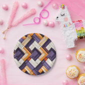 afrikaanse weven mand gelukzaligheid papieren bordje (Feest)