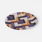 afrikaanse weven mand gelukzaligheid papieren bordje (Gekanteld)