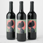 Afrikaanse wijnrietstier wijn etiket (Flessen)