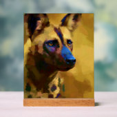 Afrikaanse Wild Dog Acryl Bord (Neutraal)
