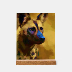 Afrikaanse Wild Dog Acryl Bord