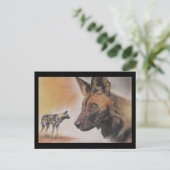 Afrikaanse Wild Dog Briefkaart (Staand voorkant)
