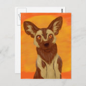 Afrikaanse Wild Dog Briefkaart (Voorkant / Achterkant)