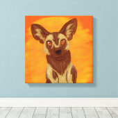 Afrikaanse Wild Dog Canvas Afdruk (Insitu (Houten vloer))