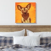 Afrikaanse Wild Dog Canvas Afdruk (Insitu (Slaapkamer))