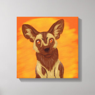 Afrikaanse Wild Dog Canvas Afdruk