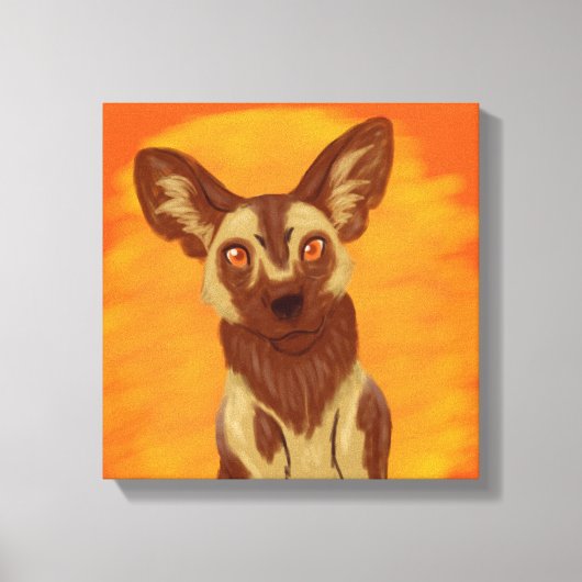 Afrikaanse Wild Dog Canvas Afdruk (Voorkant)