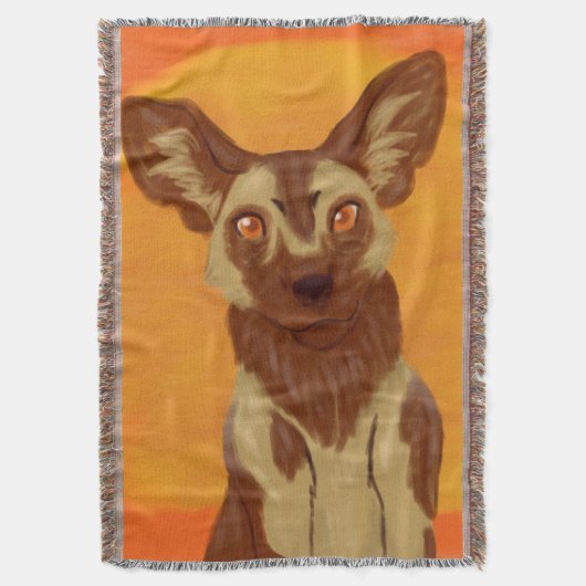 Afrikaanse Wild Dog Deken (Voorkant Verticaal)