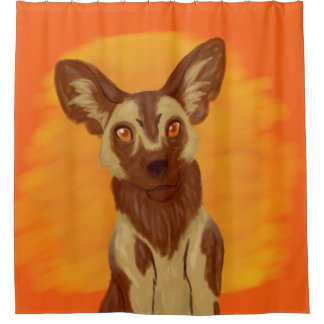 Afrikaanse Wild Dog Douchegordijn