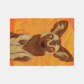 Afrikaanse Wild Dog Fleece Deken (Voorkant (Horizontaal))