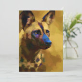 Afrikaanse Wild Dog Kaart (Staand voorkant)
