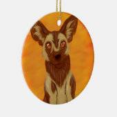 Afrikaanse Wild Dog Keramisch Ornament (Rechts)