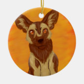 Afrikaanse Wild Dog Keramisch Ornament (Voorkant)