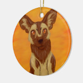 Afrikaanse Wild Dog Keramisch Ornament (Links)