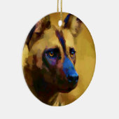 Afrikaanse Wild Dog Keramisch Ornament (Rechts)