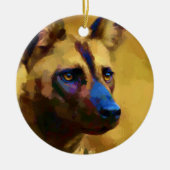 Afrikaanse Wild Dog Keramisch Ornament (Voorkant)
