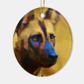 Afrikaanse Wild Dog Keramisch Ornament (Links)