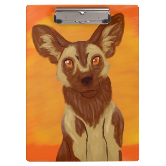 Afrikaanse Wild Dog Klembord (Voorkant)