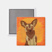 Afrikaanse Wild Dog Magneet (Voorkant / Achterkant)