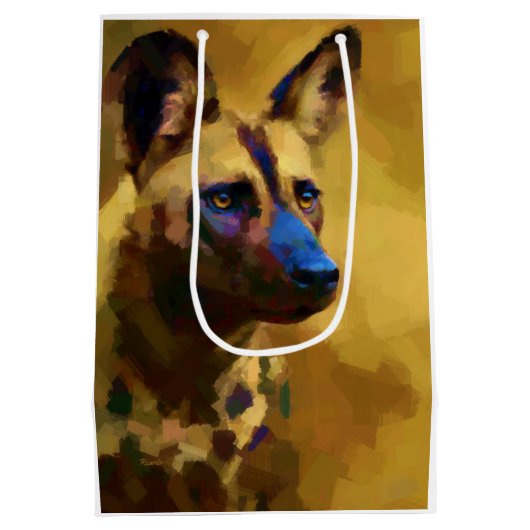 Afrikaanse Wild Dog Medium Cadeauzakje (Achterkant)