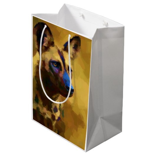 Afrikaanse Wild Dog Medium Cadeauzakje (Achterkant Gekanteld)