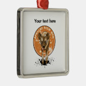 Afrikaanse Wild Dog Metalen Ornament (Rechts)