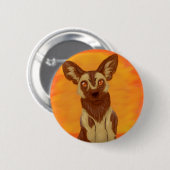 Afrikaanse Wild Dog Ronde Button 5,7 Cm (Voorkant /achterkant)