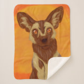 Afrikaanse Wild Dog Sherpa Deken (Voorkant)