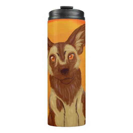Afrikaanse Wild Dog Thermosbeker (Voorkant)