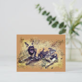 Afrikaanse Wild Dog toont haar tanden Briefkaart (Staand voorkant)