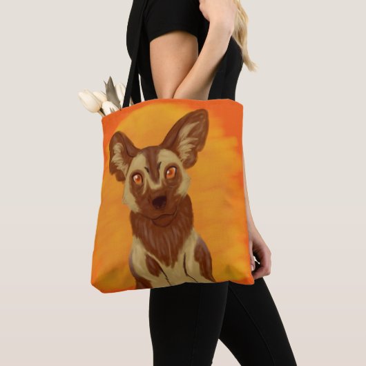 Afrikaanse Wild Dog Tote Bag (Dichtbij)