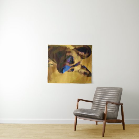 Afrikaanse Wild Dog Wandkleed (In Situ (horizontaal))