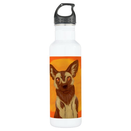 Afrikaanse Wild Dog Waterfles (Voorkant)