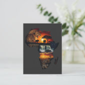 Afrikaanse wild safari collage briefkaart (Staand voorkant)