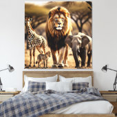 Afrikaanse Wilde Dieren Canvas Afdruk (Insitu (Slaapkamer))