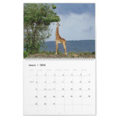 Afrikaanse wilde dieren kalender (Mar 2026)