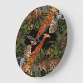 Afrikaanse wilde dieren met acrylwand grote klok (Hoek)