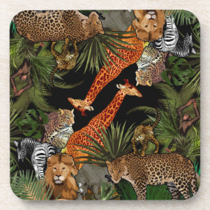 Afrikaanse wilde dieren, onderzetter van harde kun