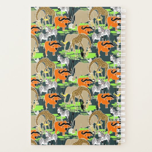 Afrikaanse wilde dieren planner (Achterkant)