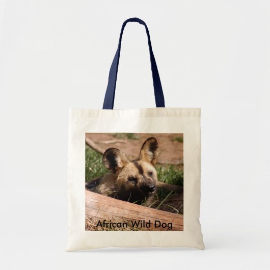 Afrikaanse Wilde Dog-012, Afrikaanse Wilde Dog Tote Bag (Voorkant)