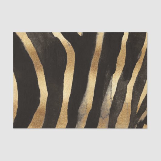 Afrikaanse wilde gekleurde gouden Zebrastripes Tissuepapier (Voorkant)