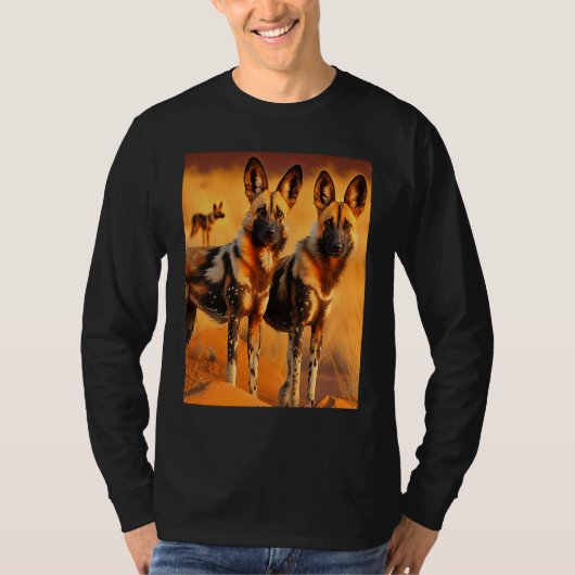 Afrikaanse wilde hond 1 t-shirt (Voorkant)