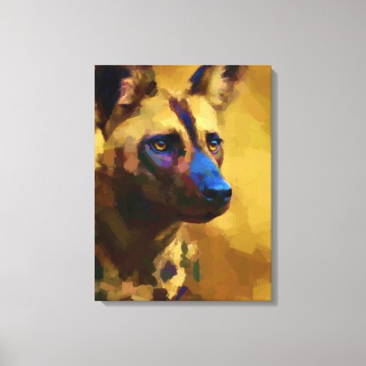 Afrikaanse wilde hond canvas afdruk (Voorkant)