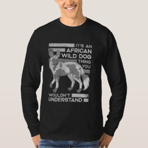 Afrikaanse wilde hond grappige geschilderde dieren t-shirt