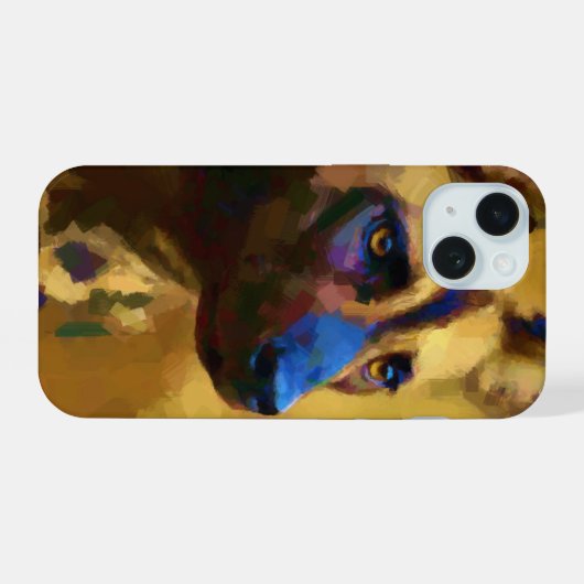 Afrikaanse wilde hond iPhone 15 case (Achterkant horizontaal)