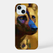 Afrikaanse wilde hond iPhone 15 case (Achterkant)