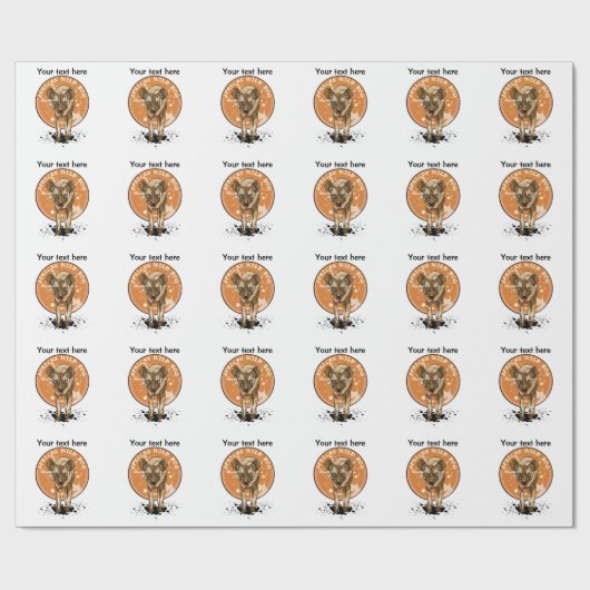 Afrikaanse wilde hond Kaapse jachthond Cadeaupapier (Vlak)